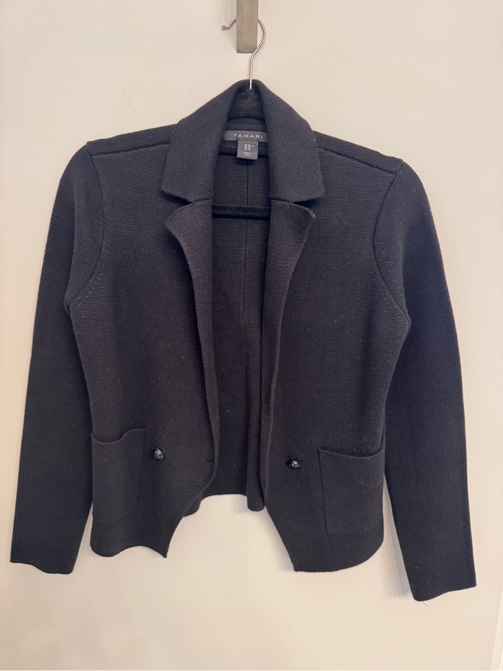 NWOT Tahari Black Sweater Blazer